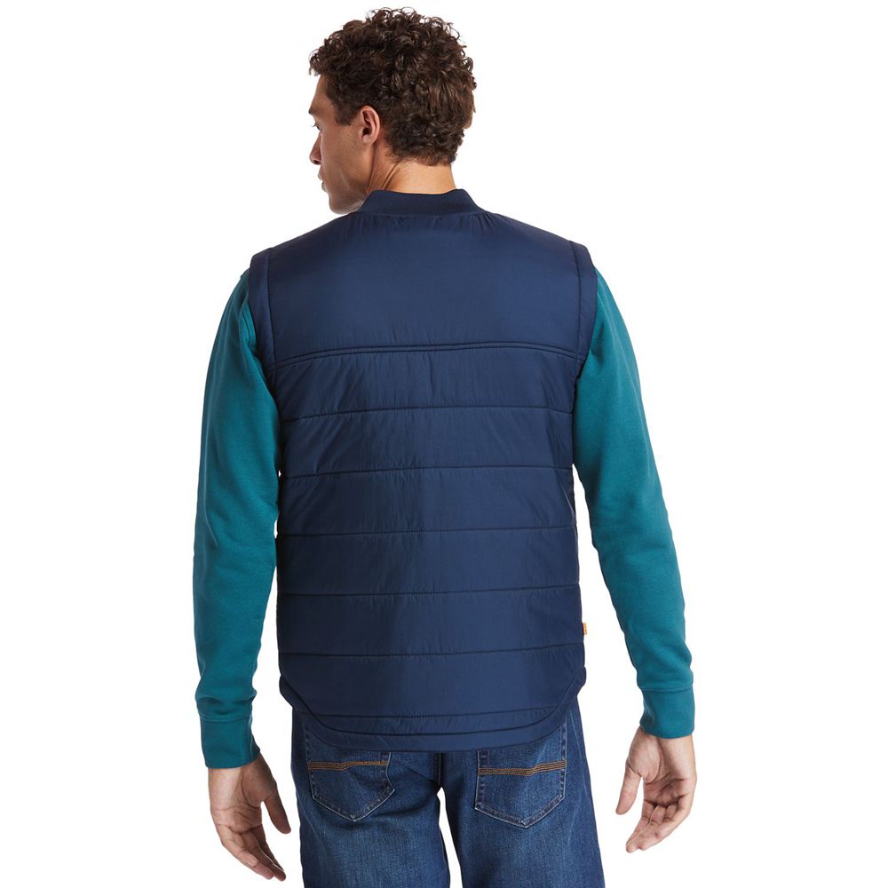 Timberland Mens Vests Foss Mountain Lightweight - Navy - India OR7908563